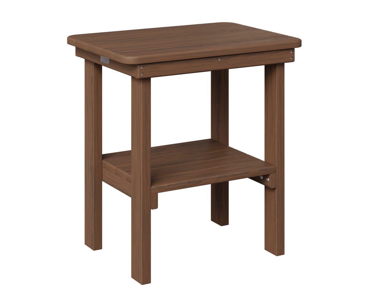 Berlin Gardens Rectangle End Table Dining Height in Brazilian Walnut