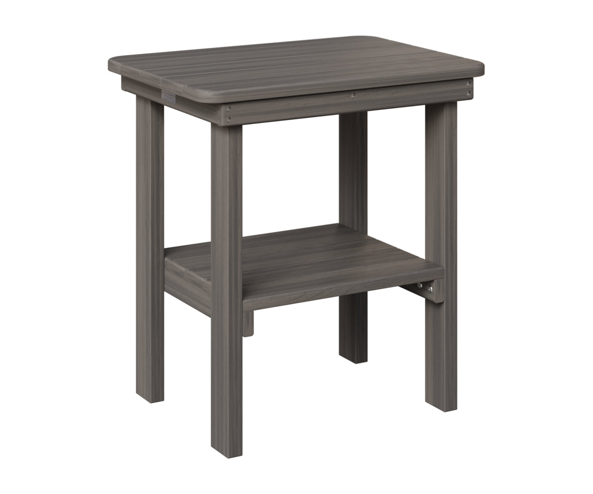 Berlin Gardens Rectangle End Table Dining Height in Coastal Gray