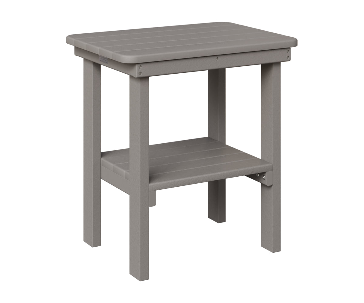 Berlin Gardens Rectangle End Table Dining Height in Light Gray