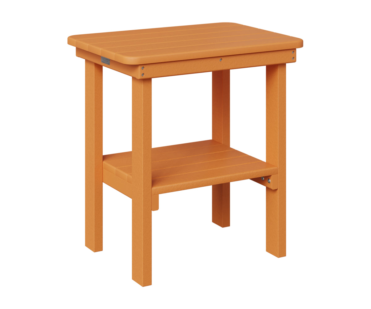 Berlin Gardens Rectangle End Table Dining Height in Mango Orange