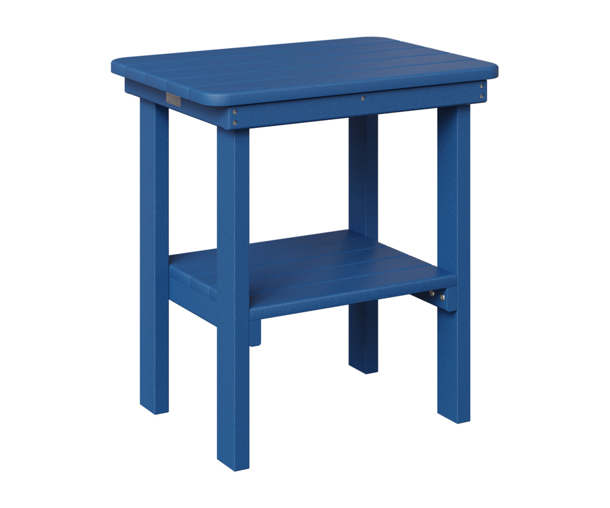 Berlin Gardens Rectangle End Table Dining Height in Pacific Blue
