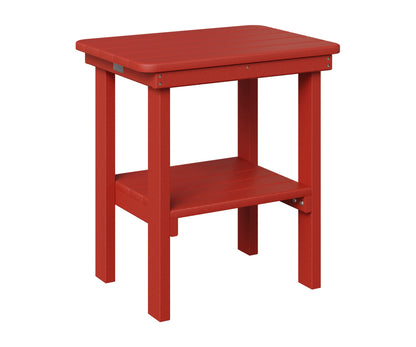 Berlin Gardens Rectangle End Table Dining Height in Scarlet Red