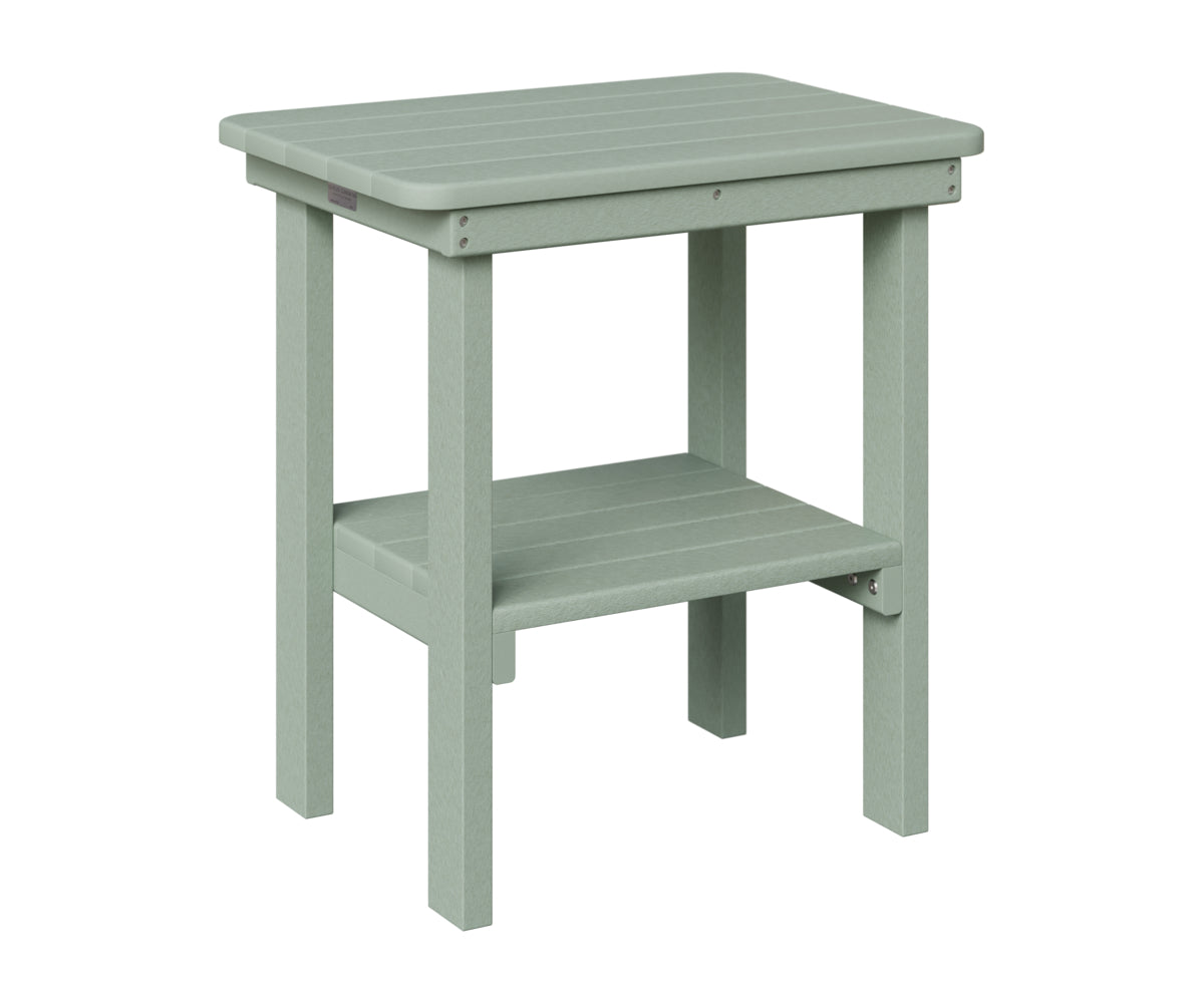 Berlin Gardens Rectangle End Table Dining Height in Sea Foam