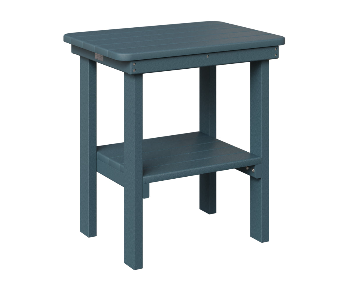 Berlin Gardens Rectangle End Table Dining Height in Slate