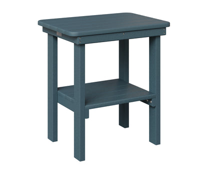 Berlin Gardens Rectangle End Table Dining Height in Slate