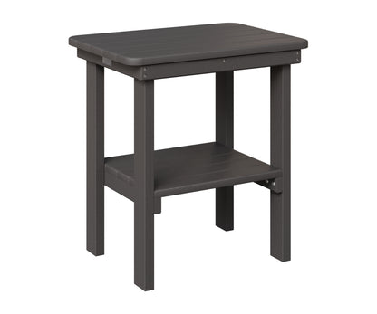 Berlin Gardens Rectangle End Table Dining Height in Smoke Gray