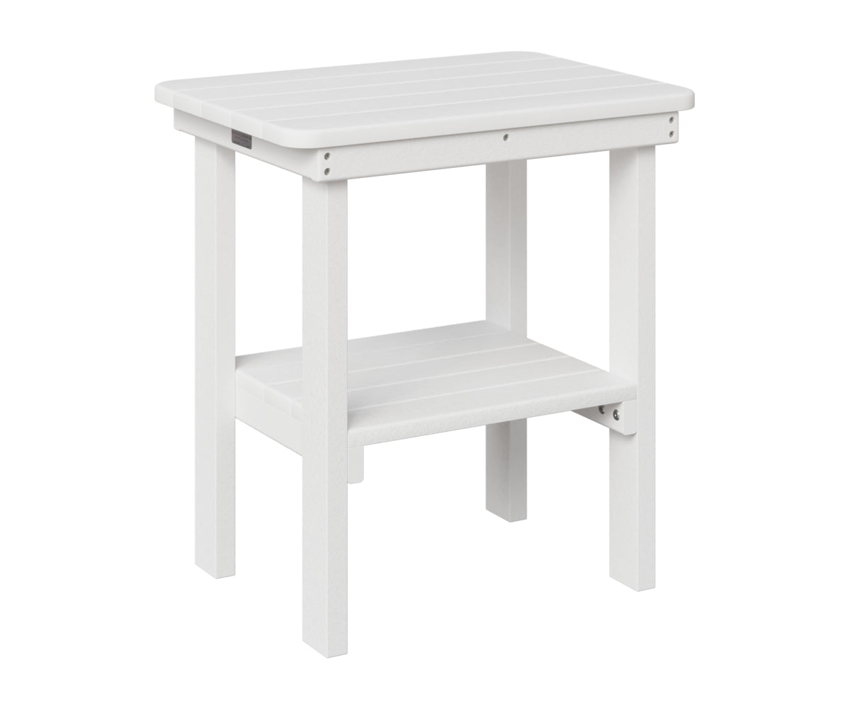Berlin Gardens Rectangle End Table Dining Height in White