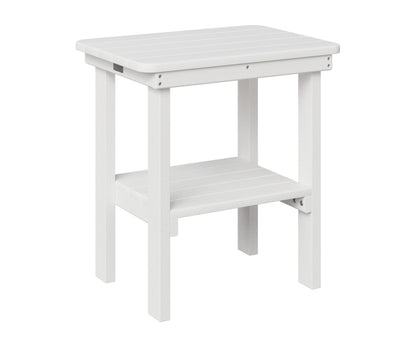Berlin Gardens Rectangle End Table Dining Height in White