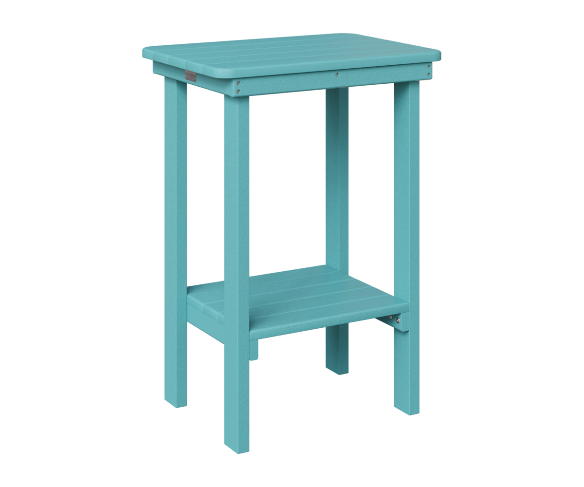 Berlin Gardens Rectangle End Table Counter Height in Aruba Blue