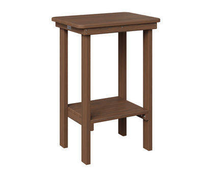 Berlin Gardens Rectangle End Table Counter Height in Brazilian Walnut