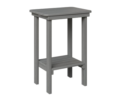 Berlin Gardens Rectangle End Table Counter Height in Driftwood Gray