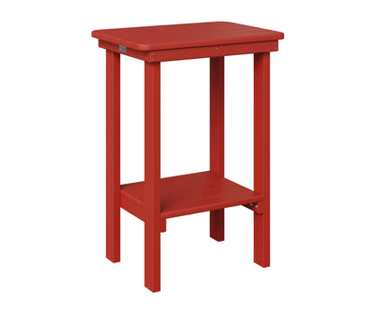 Berlin Gardens Rectangle End Table Counter Height in Scarlet Red