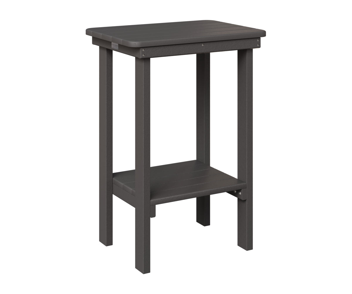 Berlin Gardens Rectangle End Table Counter Height in Smoke Gray