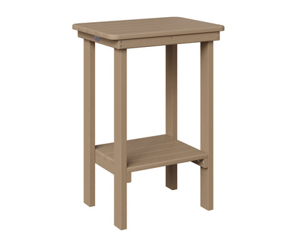 Berlin Gardens Rectangle End Table Counter Height in Weatherwood