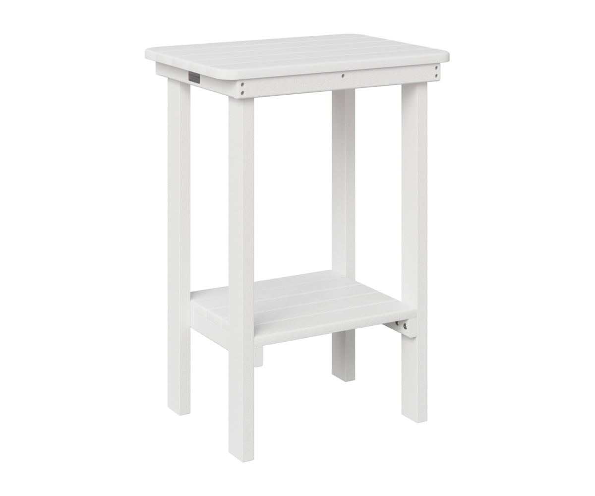 Berlin Gardens Rectangle End Table Counter Height in White