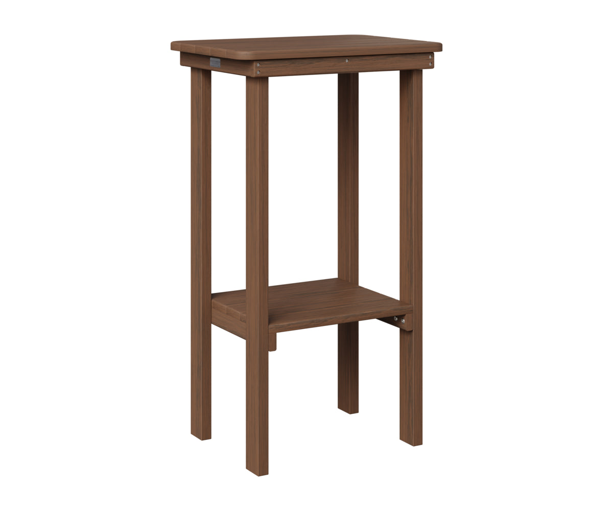 Berlin Gardens Rectangle End Table Bar Height in Brazilian Walnut