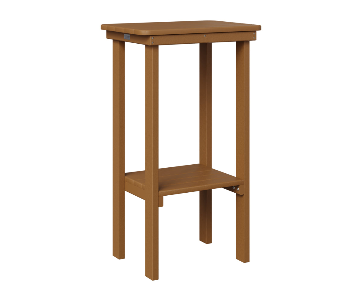 Berlin Gardens Rectangle End Table Bar Height in Cedar