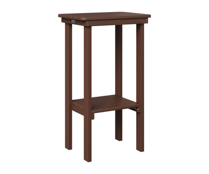 Berlin Gardens Rectangle End Table Bar Height in Chocolate Brown