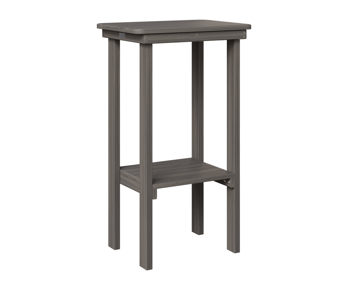 Berlin Gardens Rectangle End Table Bar Height in Coastal Gray