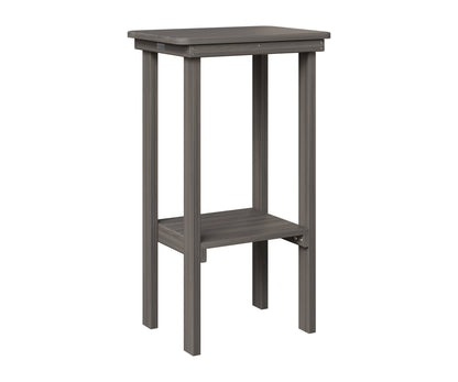 Berlin Gardens Rectangle End Table Bar Height in Coastal Gray