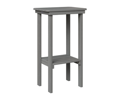 Berlin Gardens Rectangle End Table Bar Height in Driftwood Gray