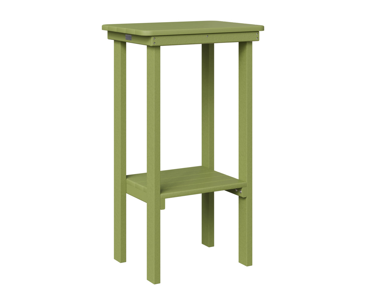 Berlin Gardens Rectangle End Table Bar Height in Kiwi Green