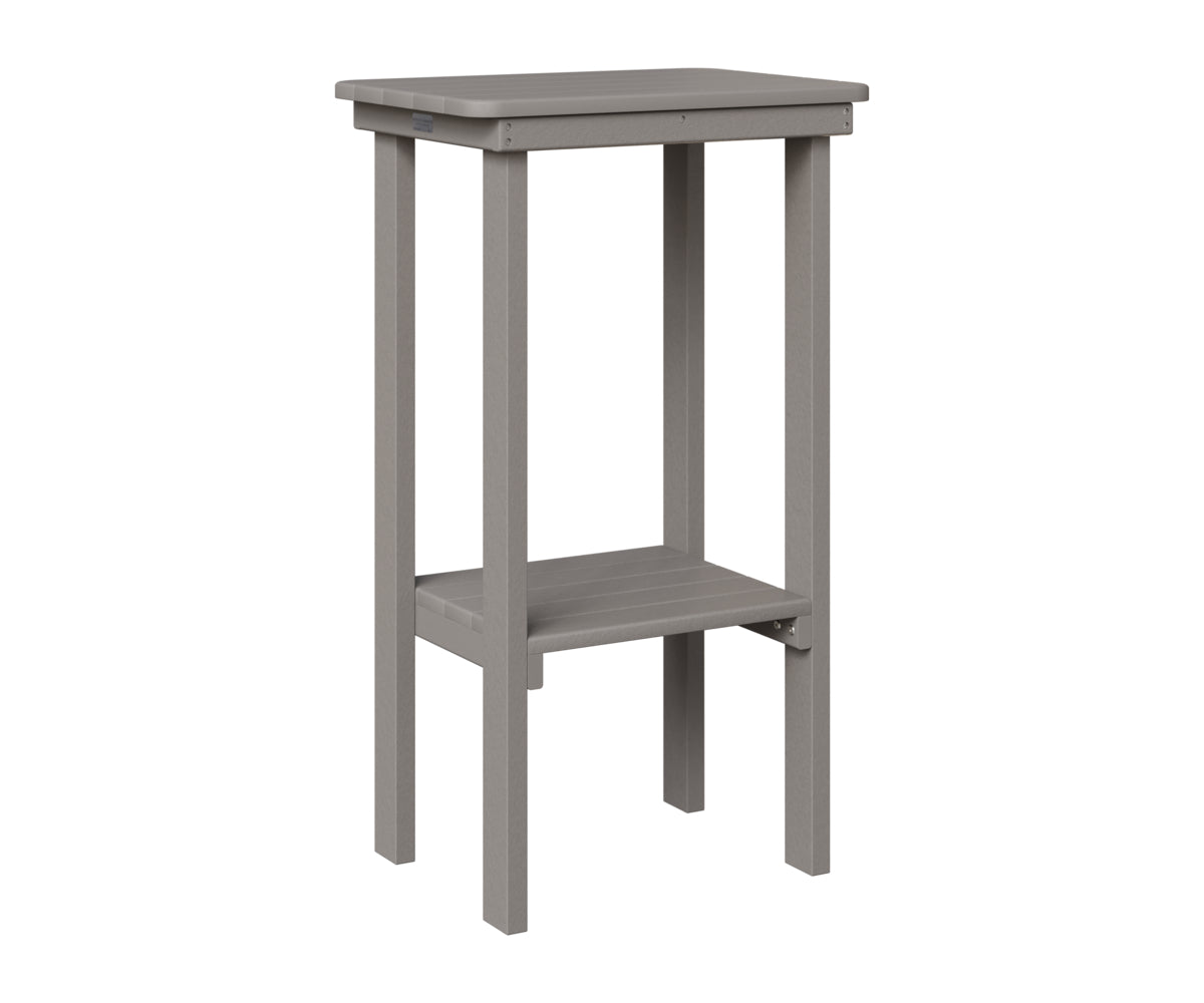 Berlin Gardens Rectangle End Table Bar Height in Light Gray