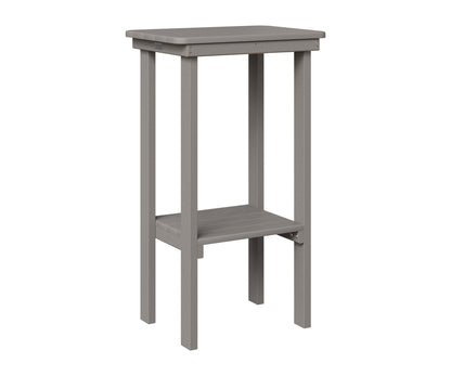Berlin Gardens Rectangle End Table Bar Height in Light Gray