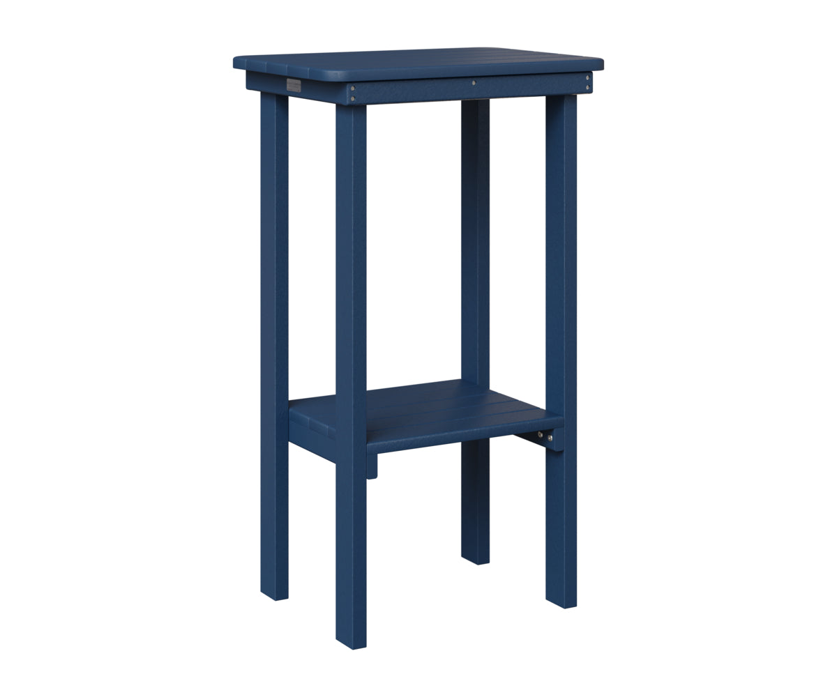 Berlin Gardens Rectangle End Table Bar Height in Navy Blue
