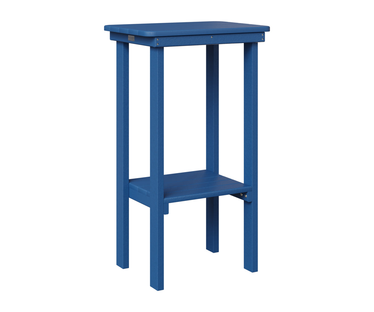 Berlin Gardens Rectangle End Table Bar Height in Pacific Blue