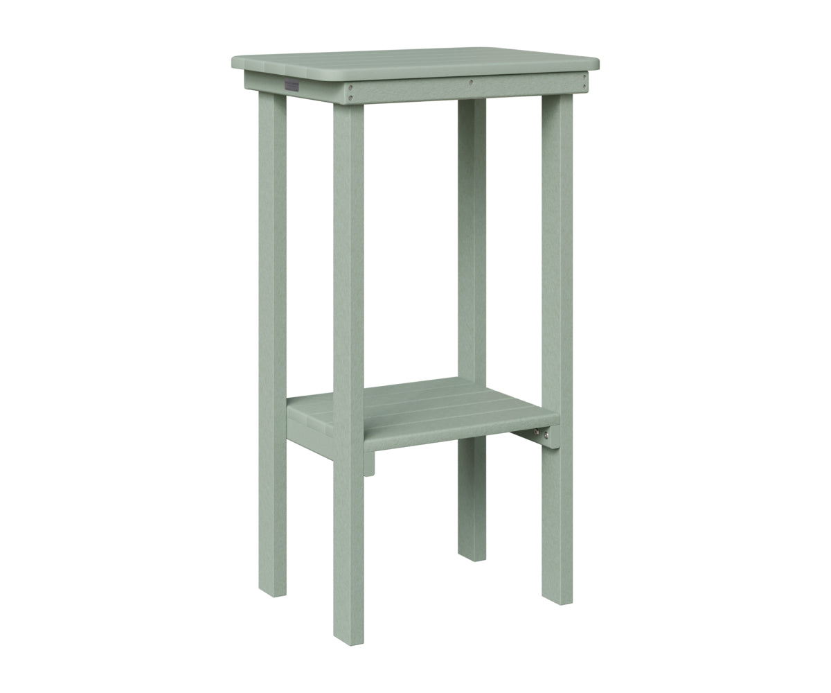 Berlin Gardens Rectangle End Table Bar Height in Sea Foam