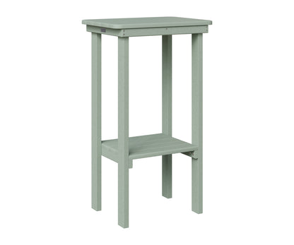 Berlin Gardens Rectangle End Table Bar Height in Sea Foam