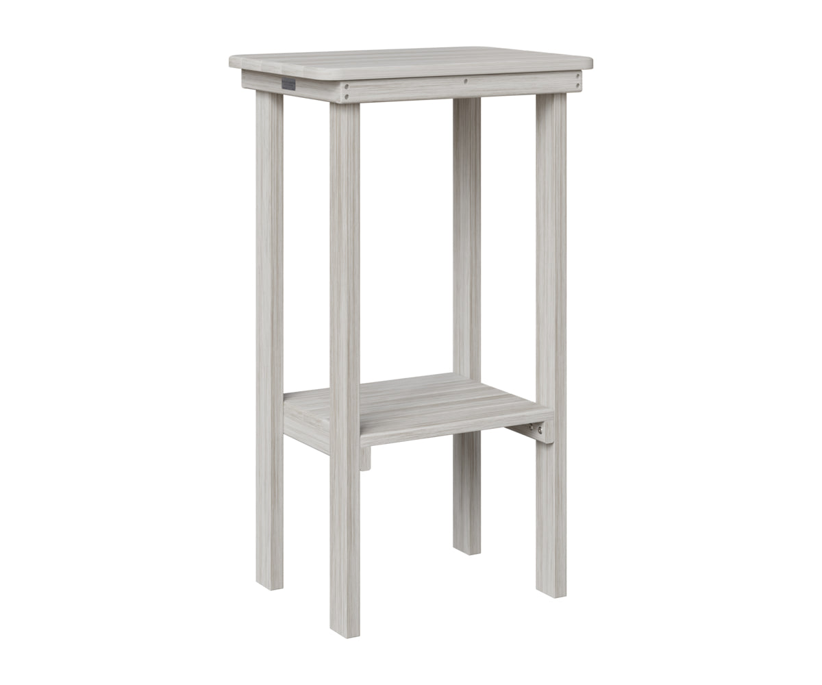 Berlin Gardens Rectangle End Table Bar Height in Seashell