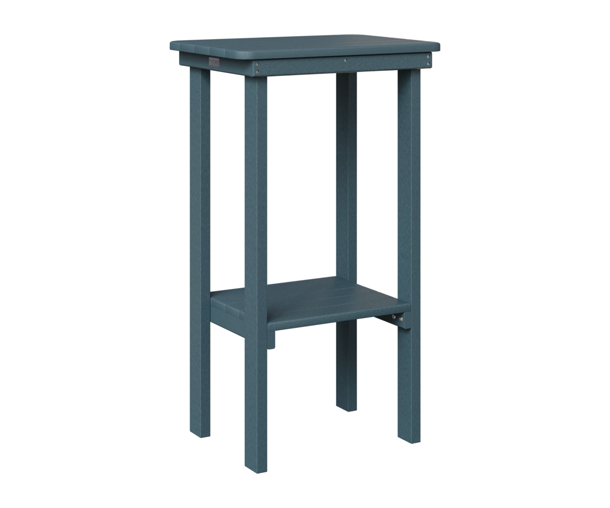 Berlin Gardens Rectangle End Table Bar Height in Slate