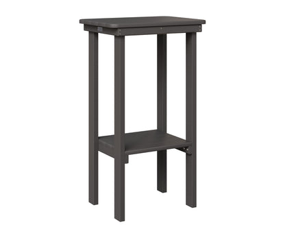 Berlin Gardens Rectangle End Table Bar Height in Smoke Gray