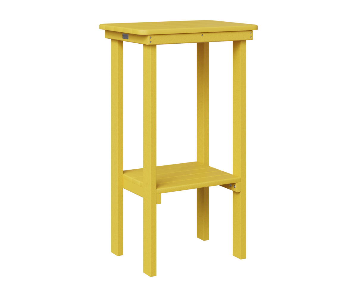 Berlin Gardens Rectangle End Table Bar Height in Sunburst Yellow