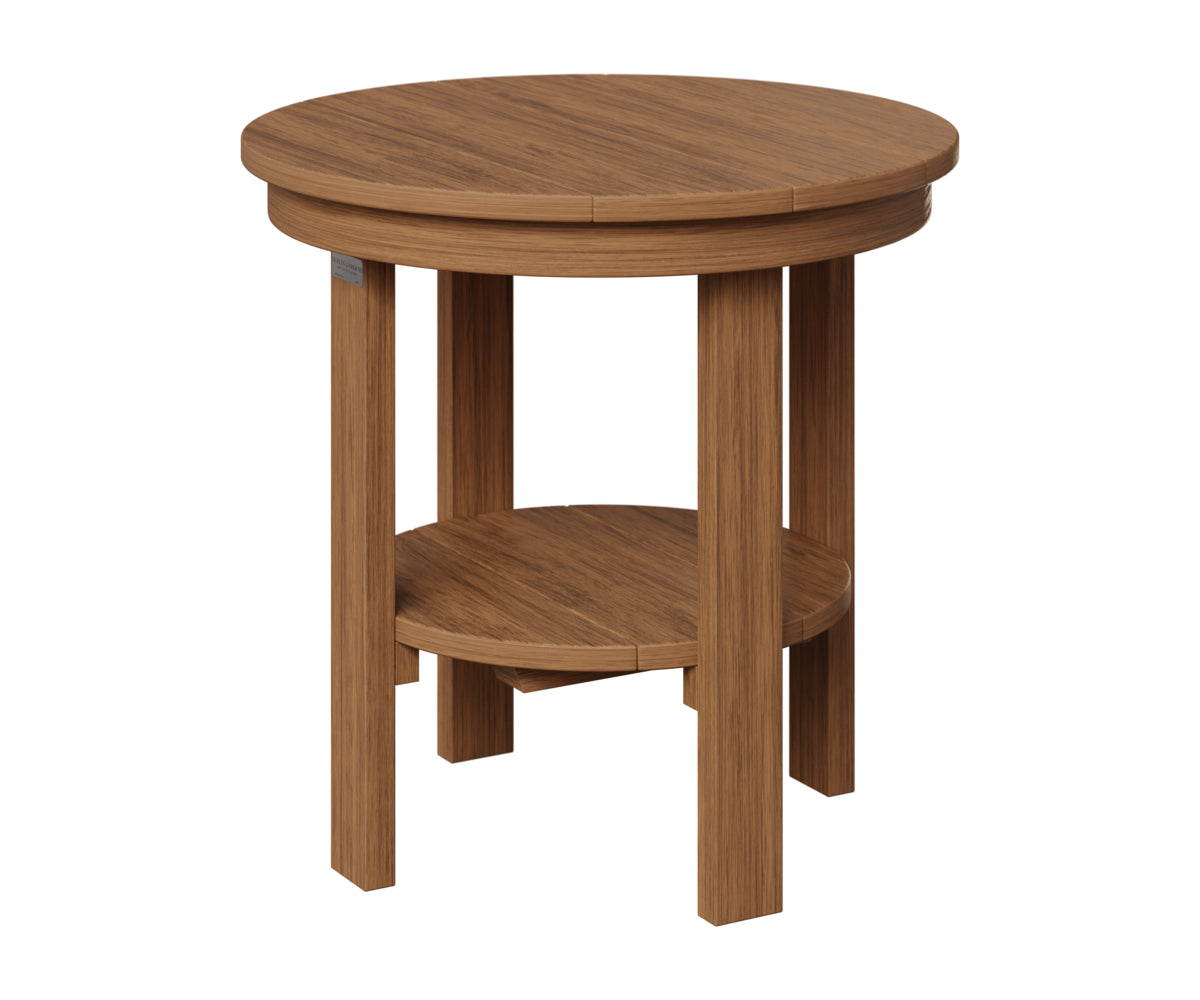 Berlin Gardens Round End Table Dining Height in Antique Mahogany
