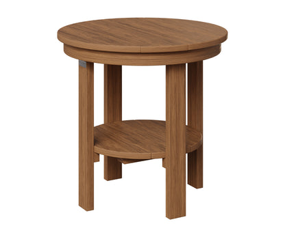 Berlin Gardens Round End Table Dining Height in Antique Mahogany