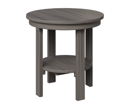 Berlin Gardens Round End Table Dining Height in Coastal Gray