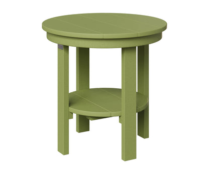 Berlin Gardens Round End Table Dining Height in Kiwi Green