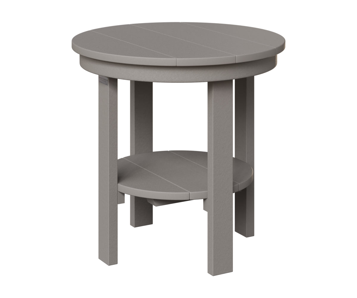 Berlin Gardens Round End Table Dining Height in Light Gray