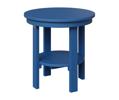 Berlin Gardens Round End Table Dining Height in Pacific Blue