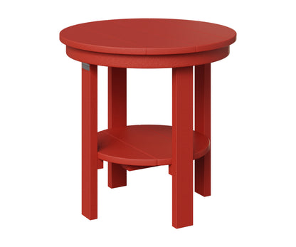Berlin Gardens Round End Table Dining Height in Scarlet Red