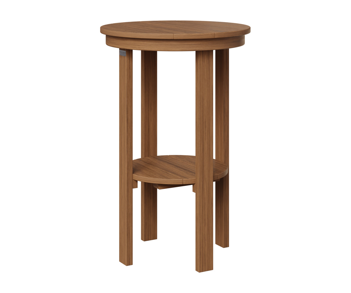 Berlin Gardens Round End Table Bar Height in Antique Mahogany
