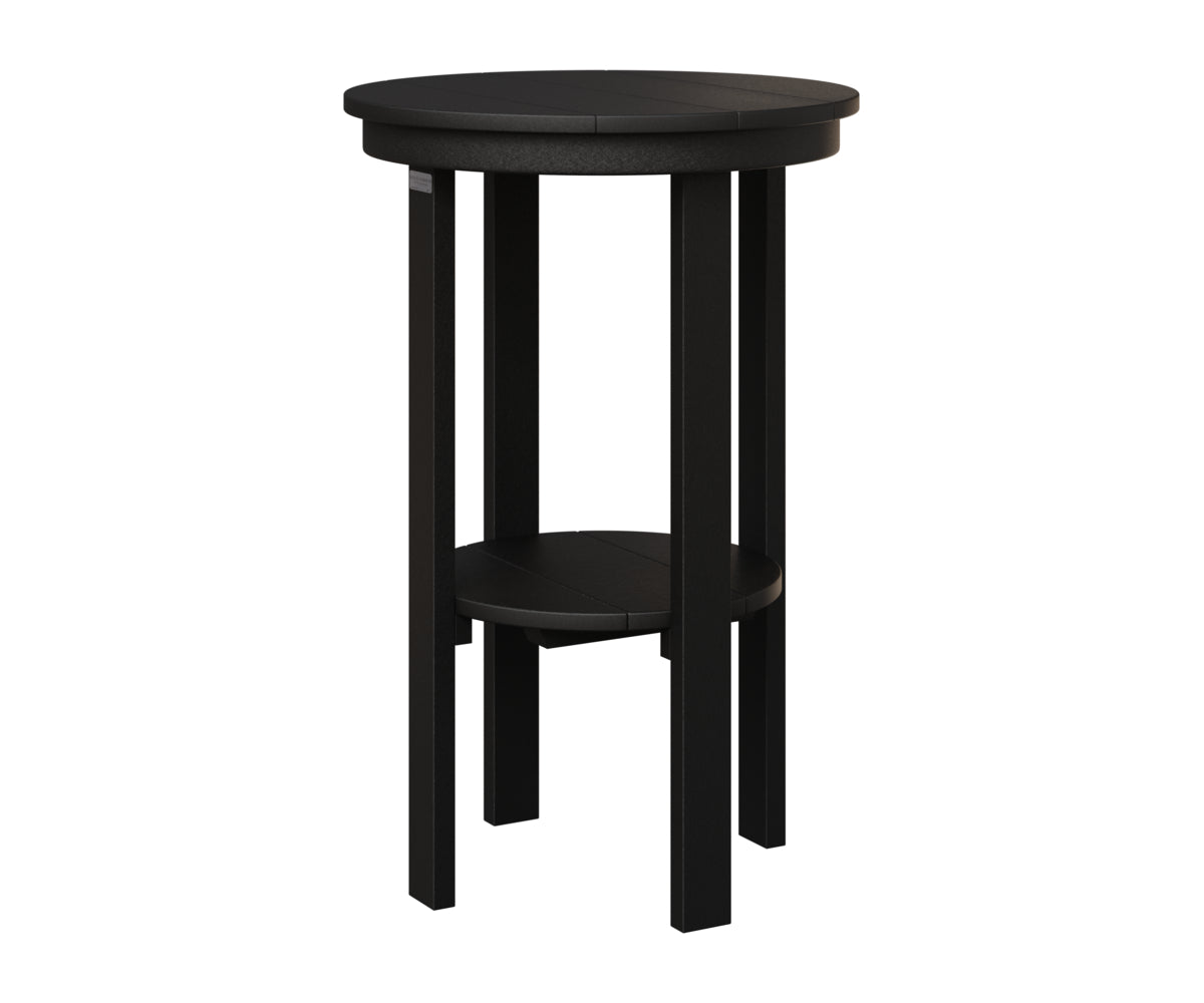 Berlin Gardens Round End Table Bar Height in Black