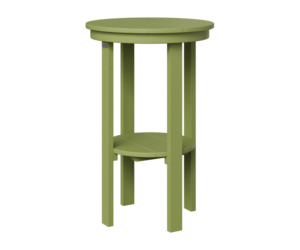 Berlin Gardens Round End Table Bar Height in Kiwi Green