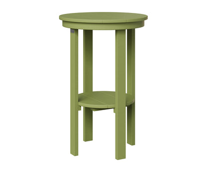 Berlin Gardens Round End Table Bar Height in Kiwi Green