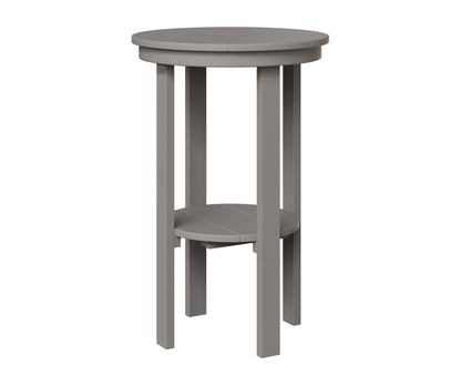 Berlin Gardens Round End Table Bar Height in Light Gray