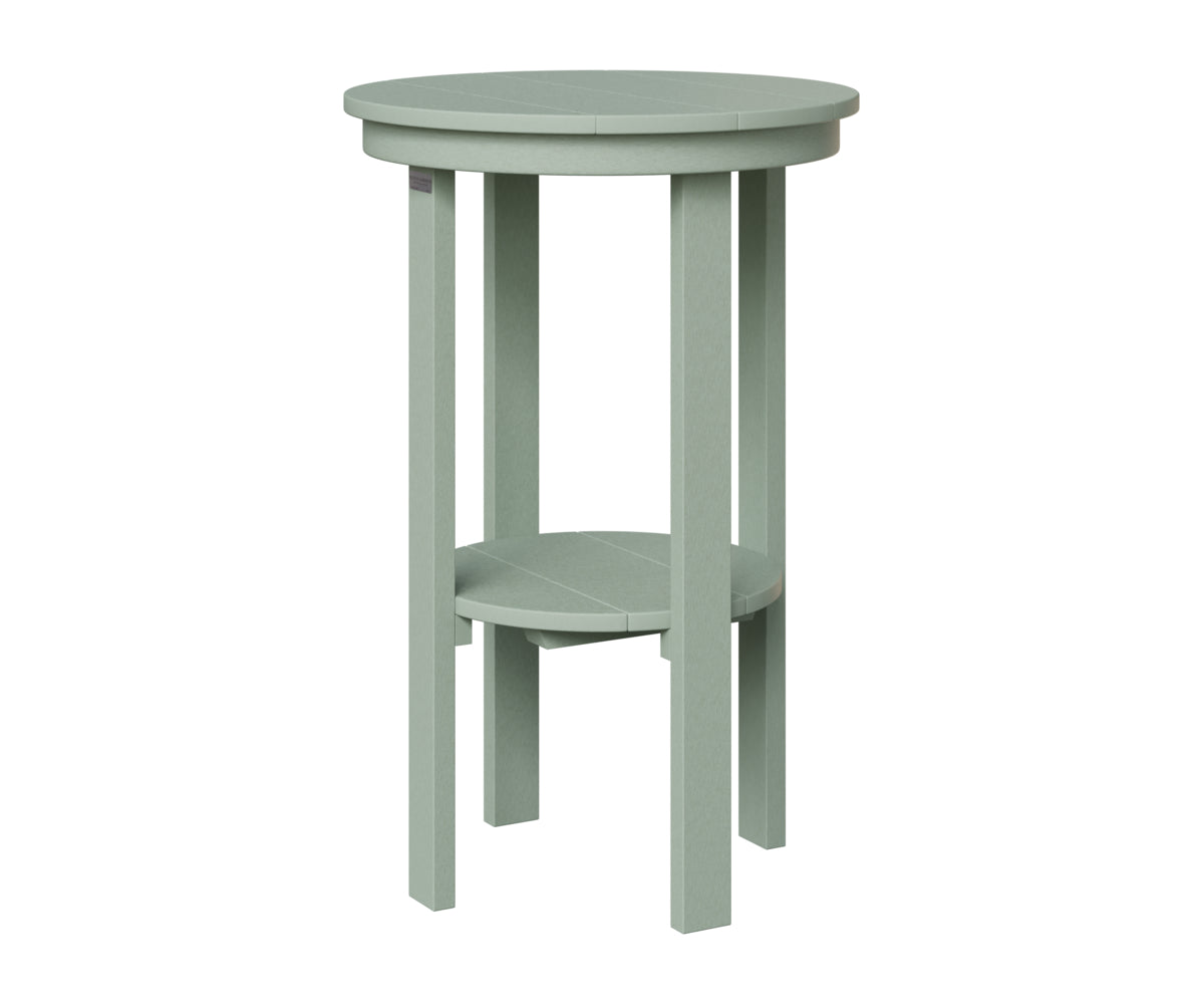 Berlin Gardens Round End Table Bar Height in Sea Foam