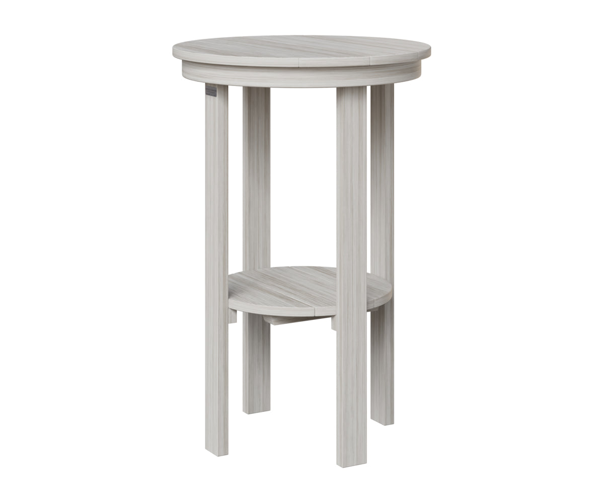 Berlin Gardens Round End Table Bar Height in Seashell